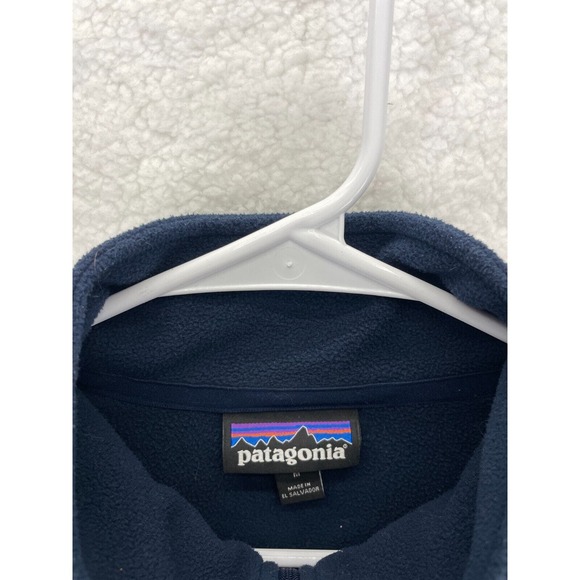 Patagonia Quarter Zip Fleece Pullover Women’s Size M Navy Blue Outdoor Sweater - Picture 4 of 12